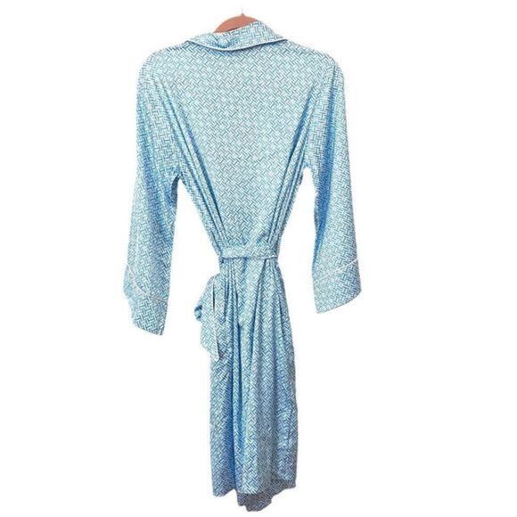 HALSTON X HOMEBODII Cleveland‎ Robe Luxury Satin HH Print Sz Sm - Picture 6 of 7